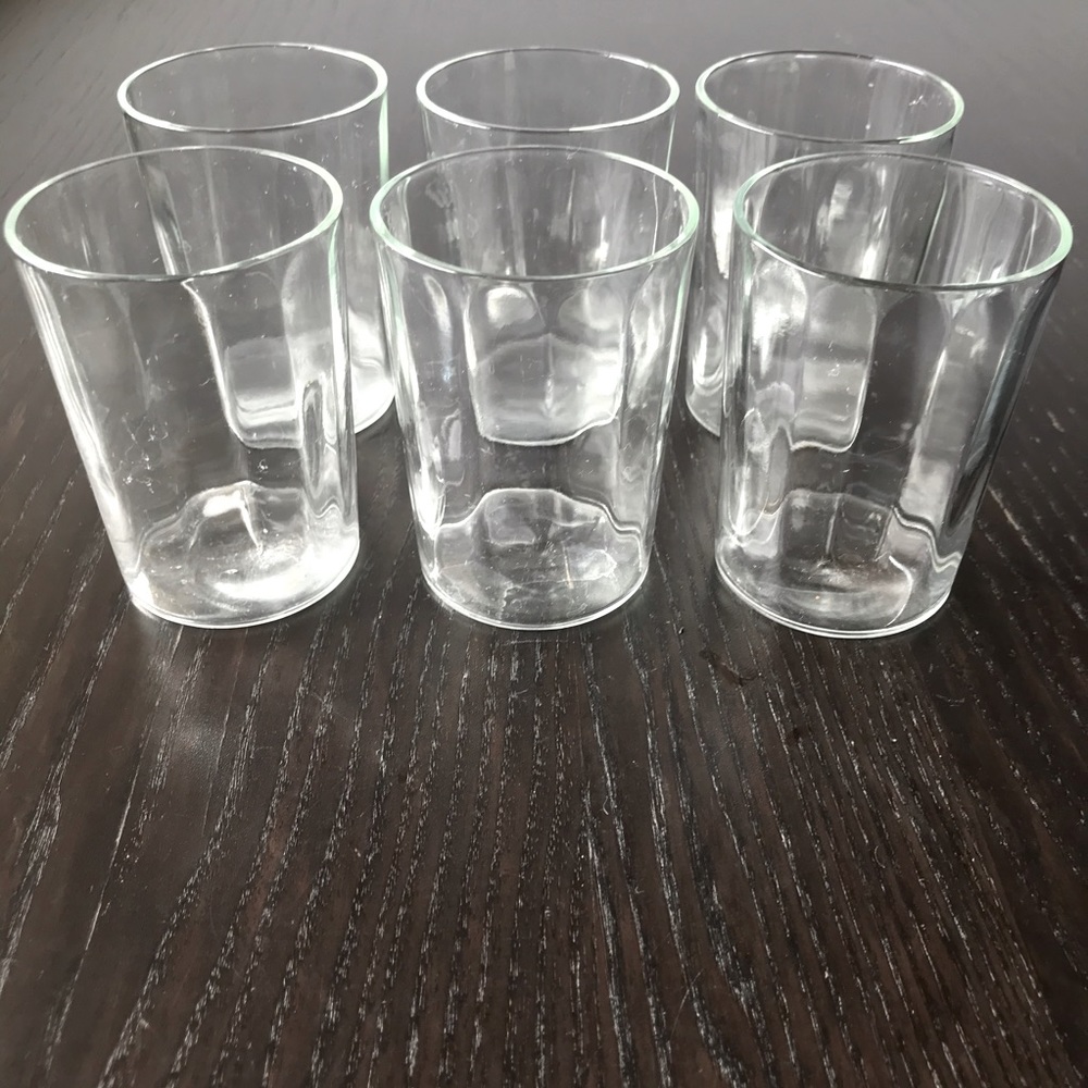 Vintage Wavy Juice Glass Tumblers
